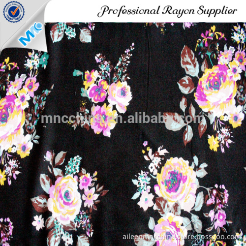 Beautiful woven floral printed satin fabric